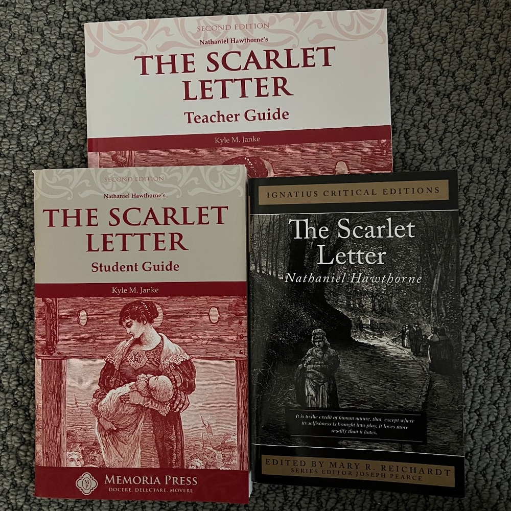 The Scarlet Letter - Memoria Press - book, student guide, teacher guide